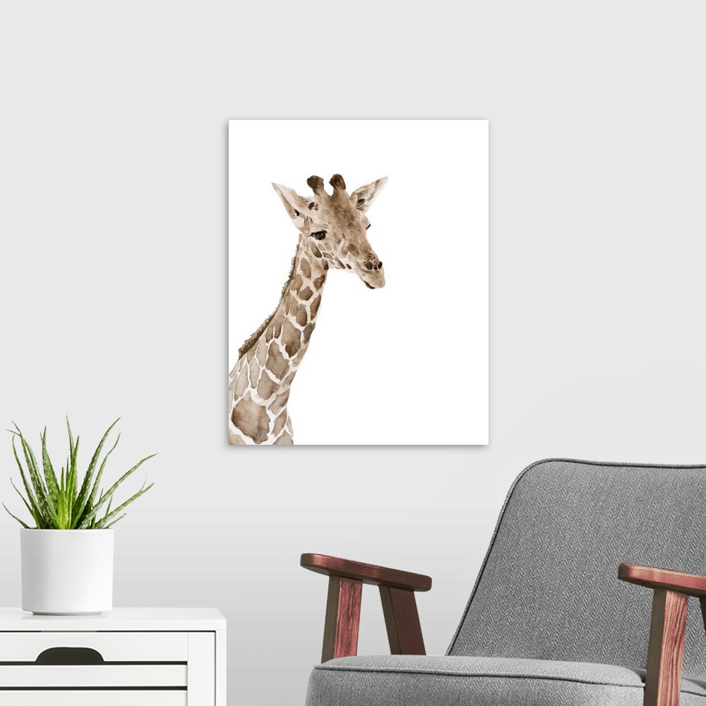 A modern room featuring Safari Animal Portraits II