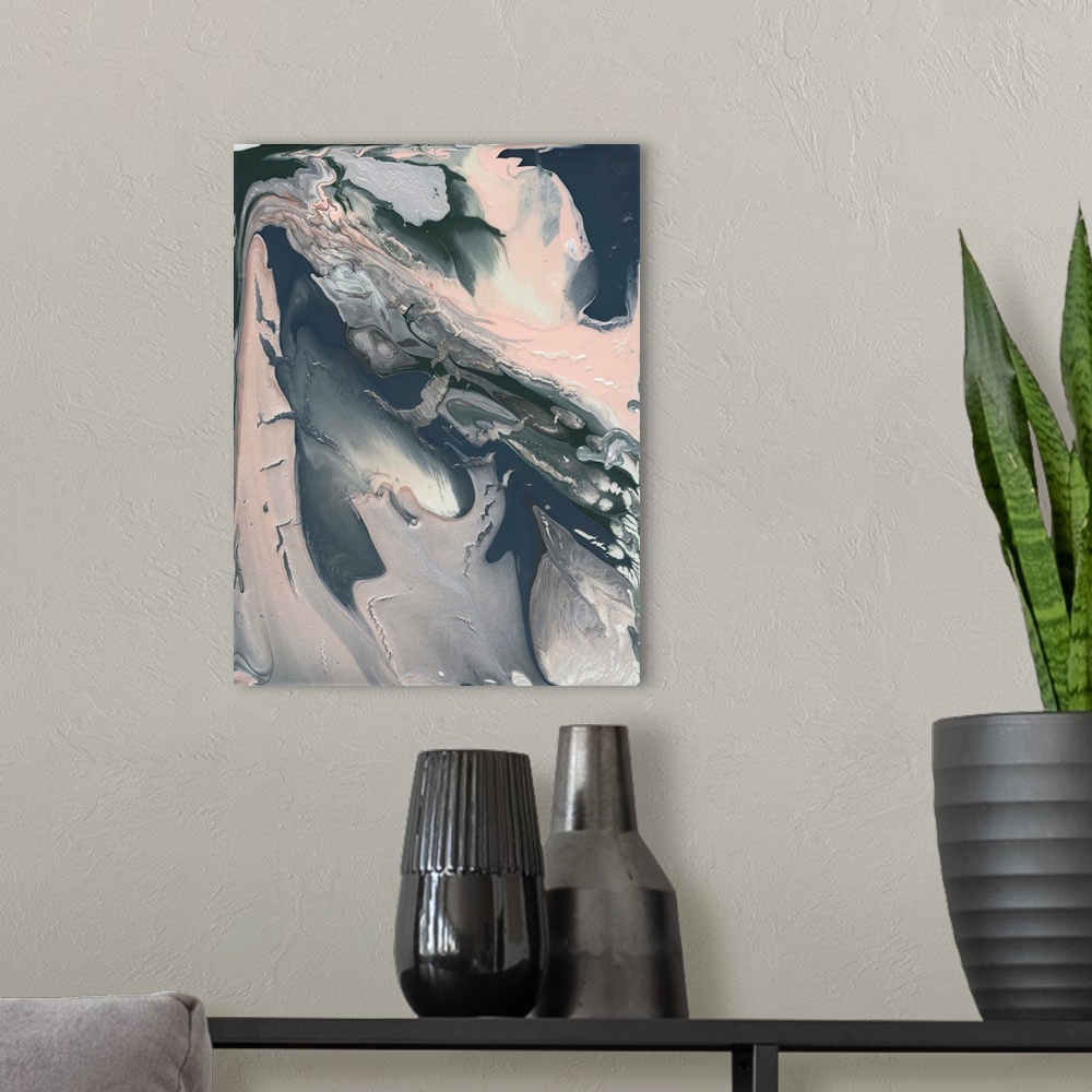 A modern room featuring Sage Advice Abstract II
