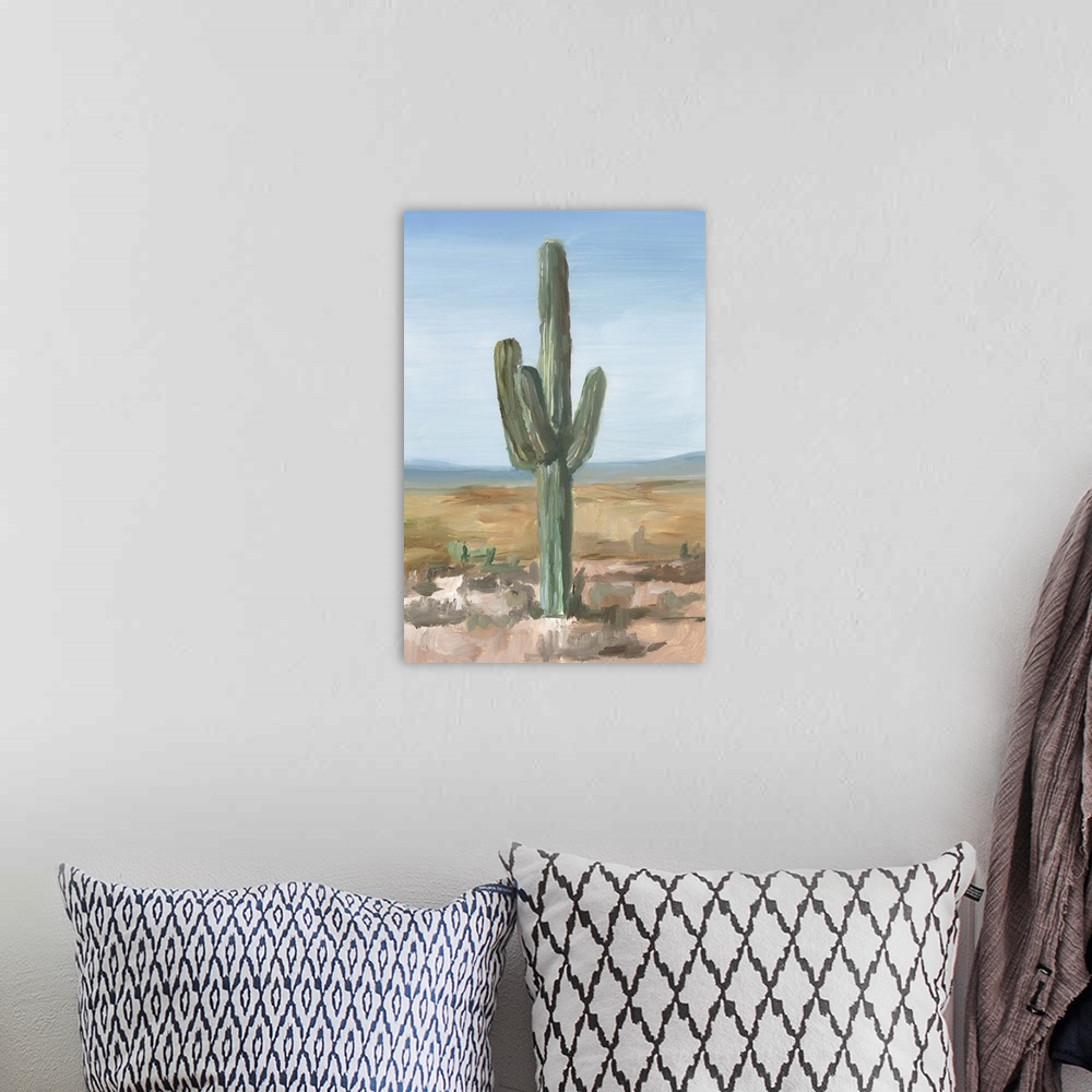 A bohemian room featuring Saguaro Cactus Study I