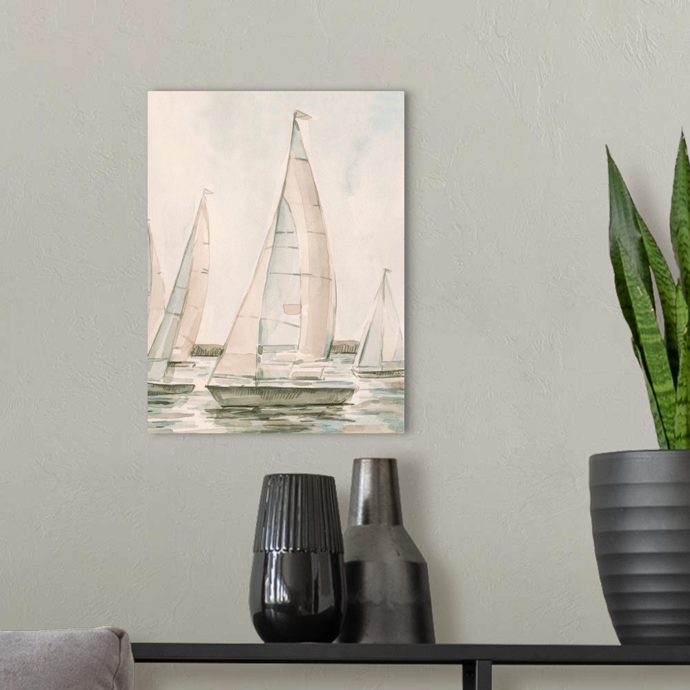 A modern room featuring Sail Scribble I