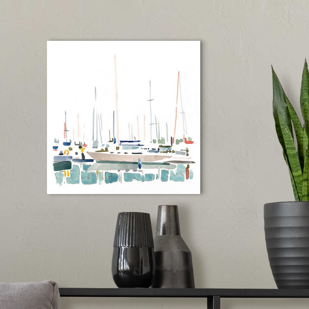 A modern room featuring Sailboat Scenery II