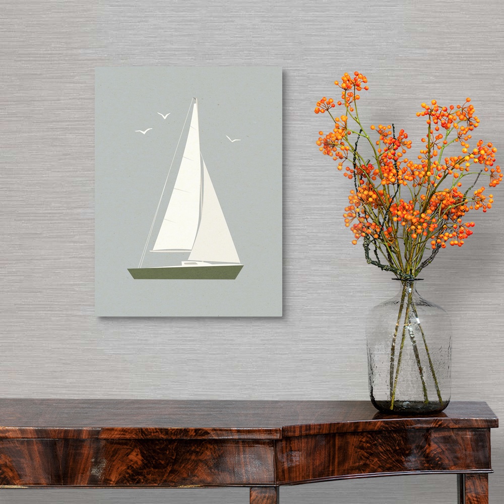 A traditional room featuring Sailboat Shapes I