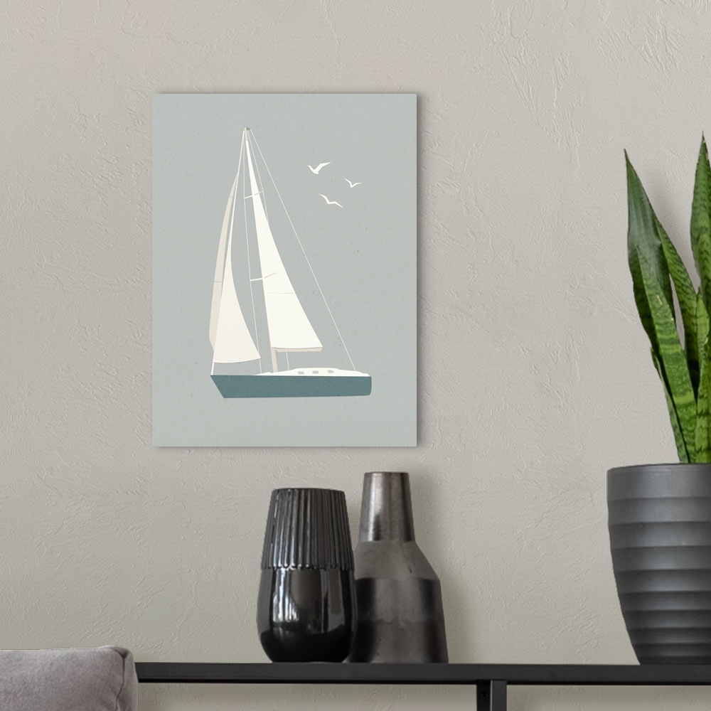A modern room featuring Sailboat Shapes II