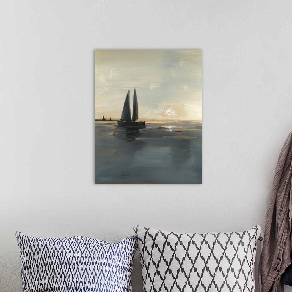 A bohemian room featuring Sailing At Sunset I