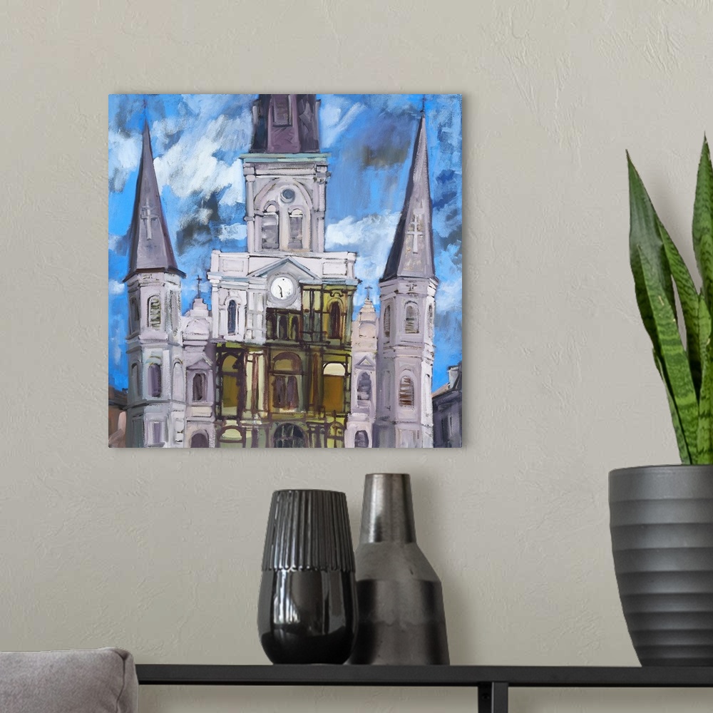 A modern room featuring Saint Louis Cathedral I