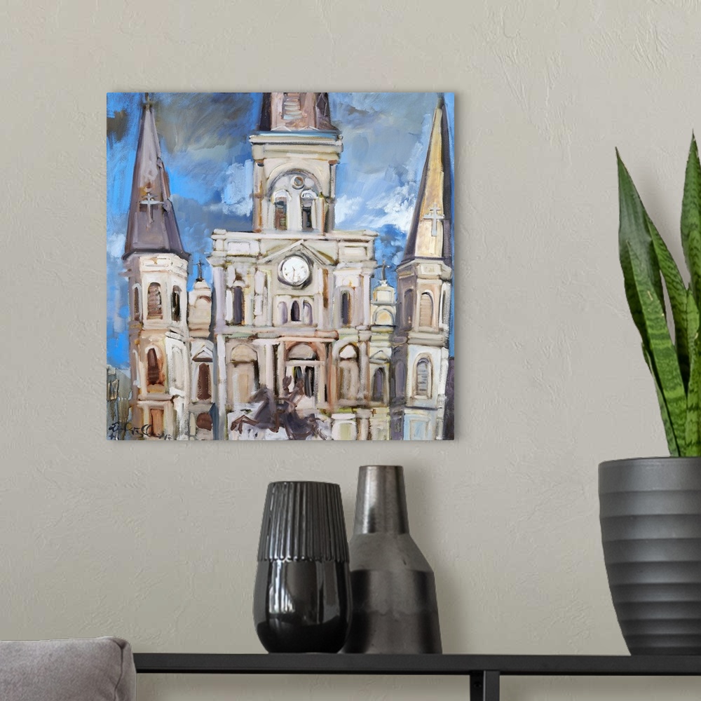 A modern room featuring Saint Louis Cathedral II