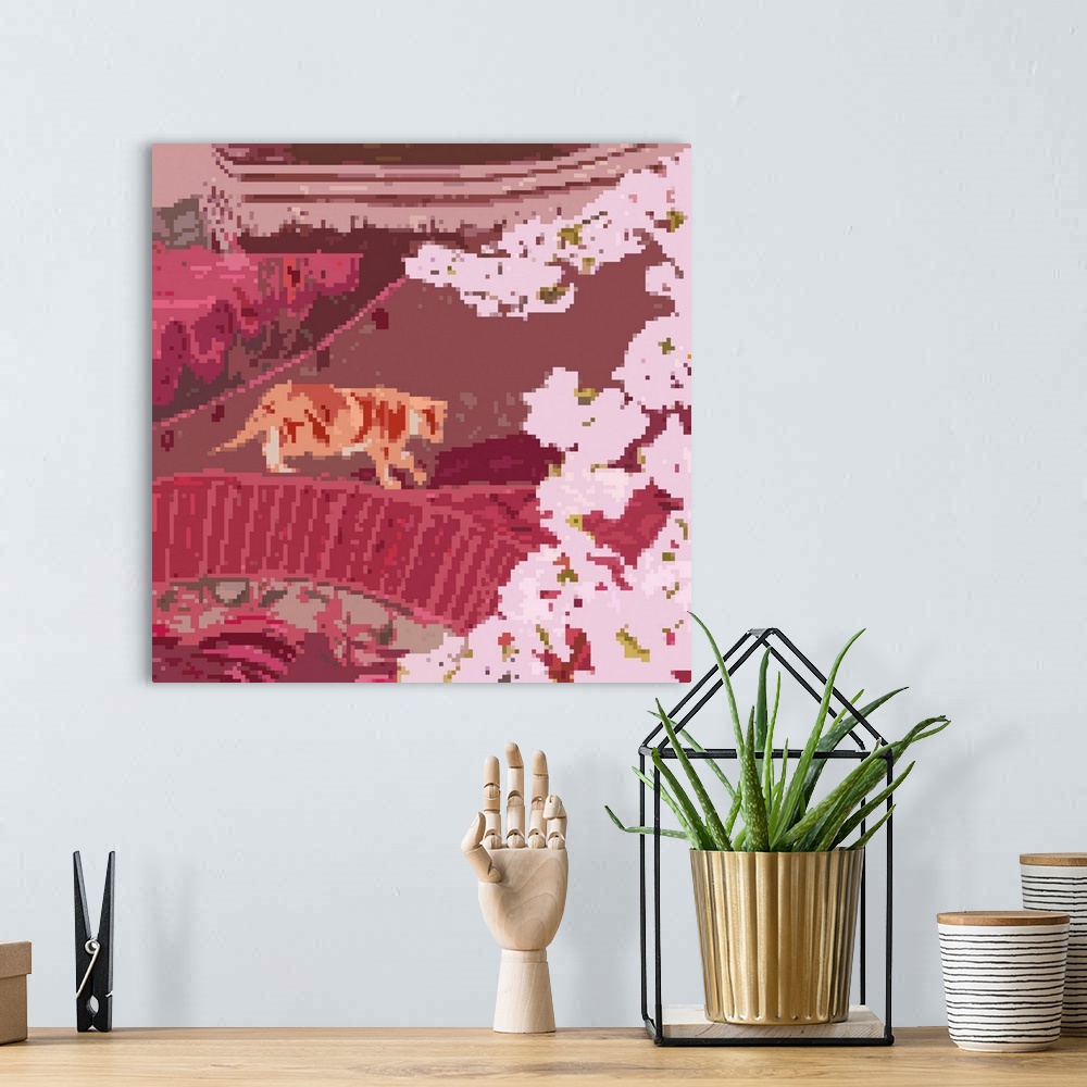 A bohemian room featuring Sakura Cat I
