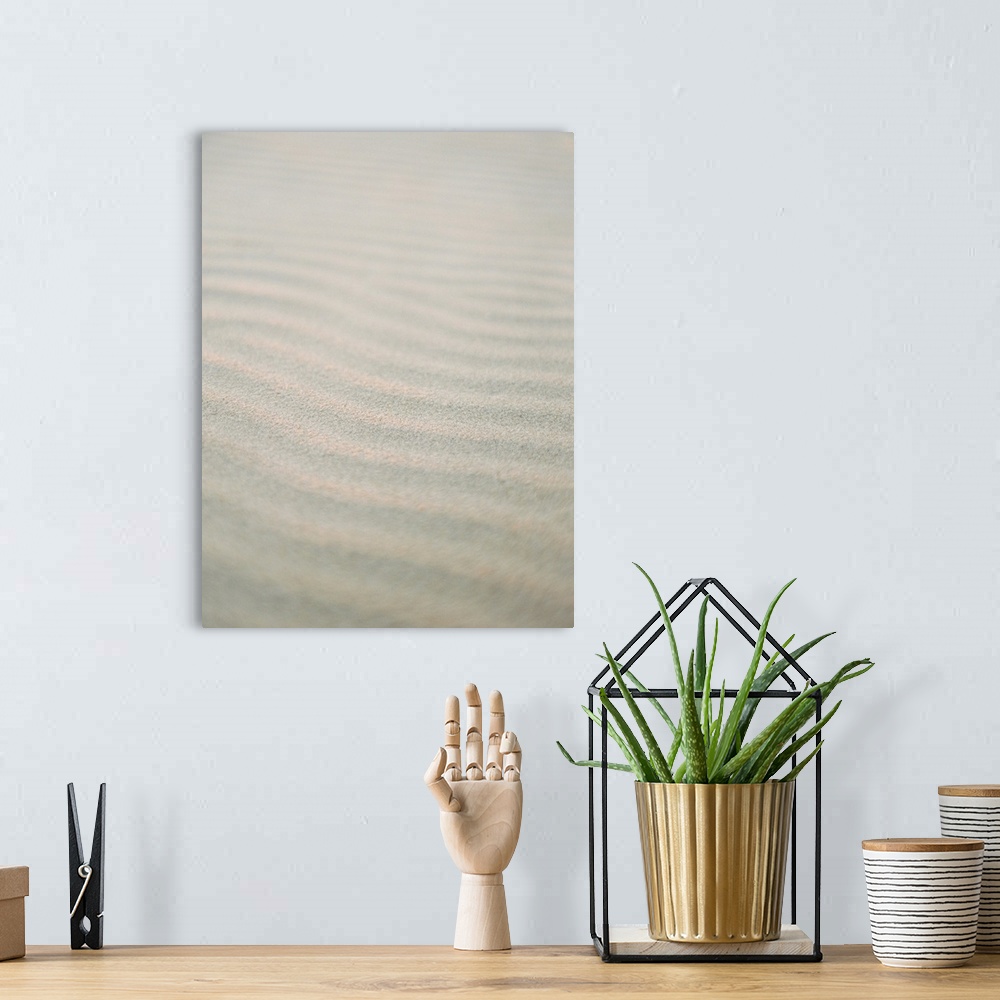 A bohemian room featuring Photograph of ripples in the sand, California.
