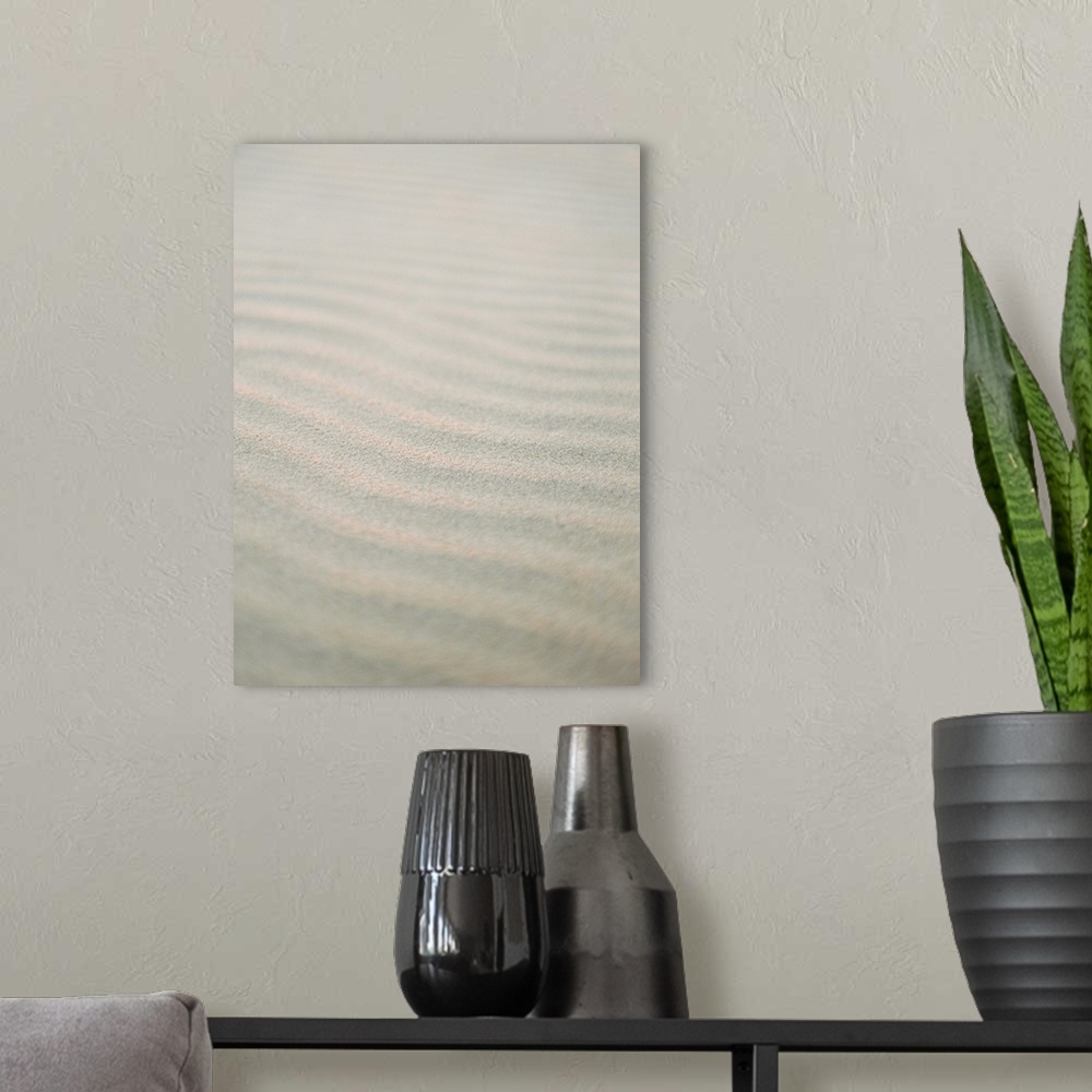 A modern room featuring Photograph of ripples in the sand, California.
