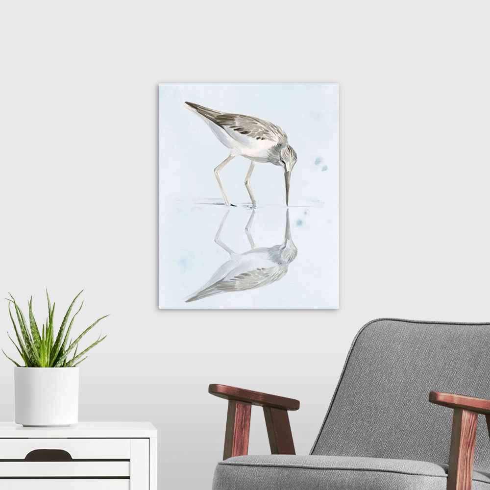 A modern room featuring Sandpiper Reflections I