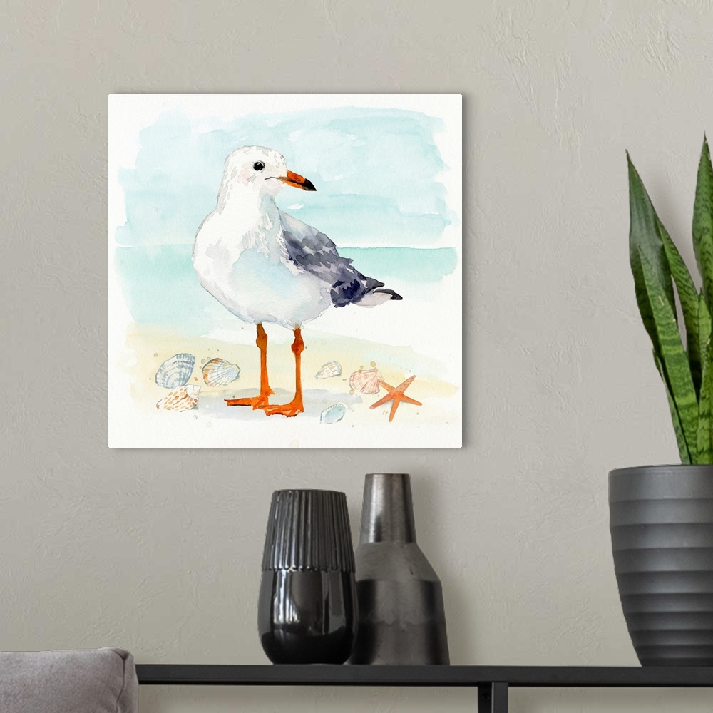 A modern room featuring Sandy The Seagull I