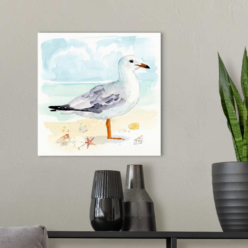 A modern room featuring Sandy The Seagull Il