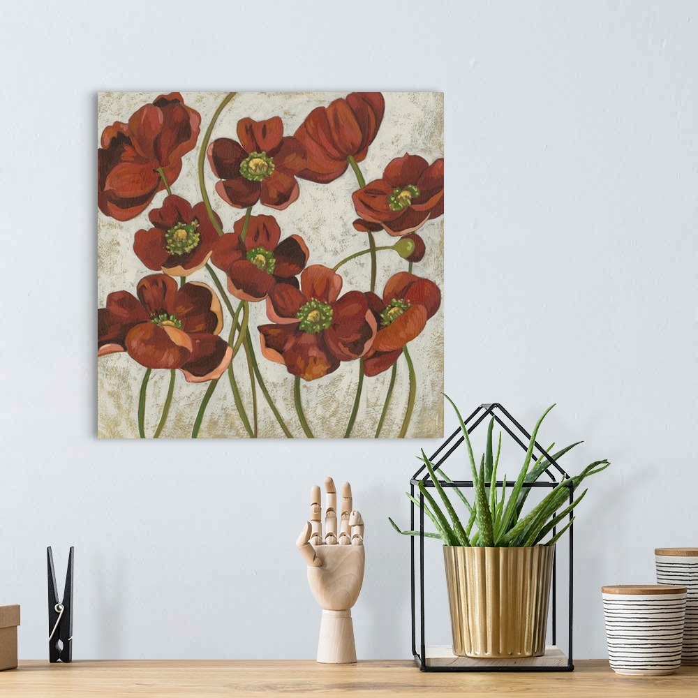 A bohemian room featuring Sangria Poppies II