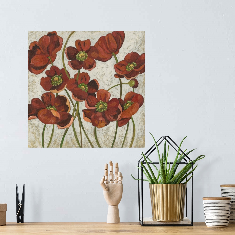 A bohemian room featuring Sangria Poppies II