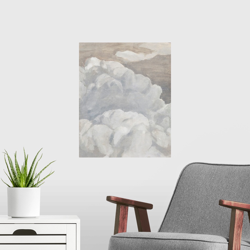 A modern room featuring Scattered Sky II
