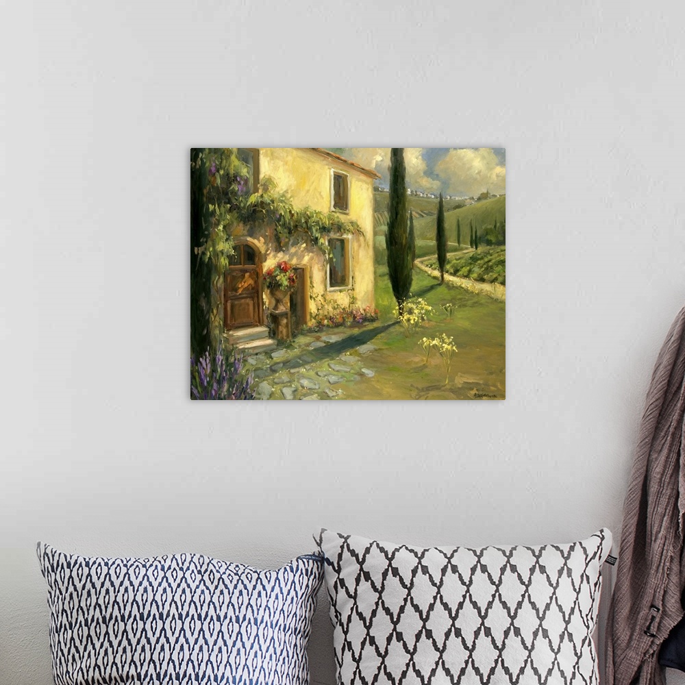 A bohemian room featuring Scenic Italy I