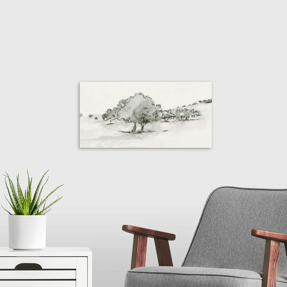A modern room featuring Scenic Scribble II