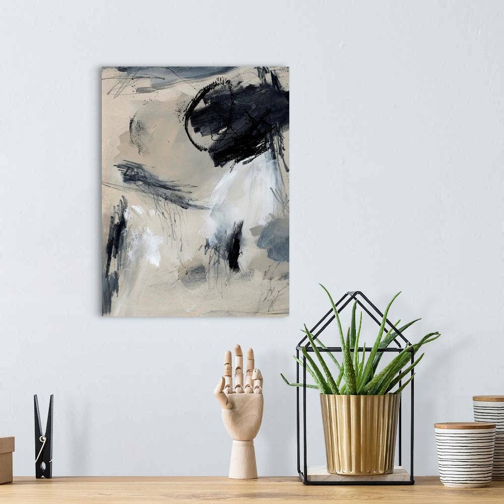 A bohemian room featuring Scribble Abstract I