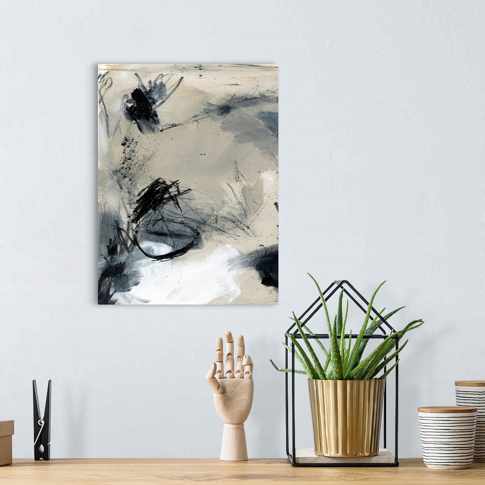 A bohemian room featuring Scribble Abstract II