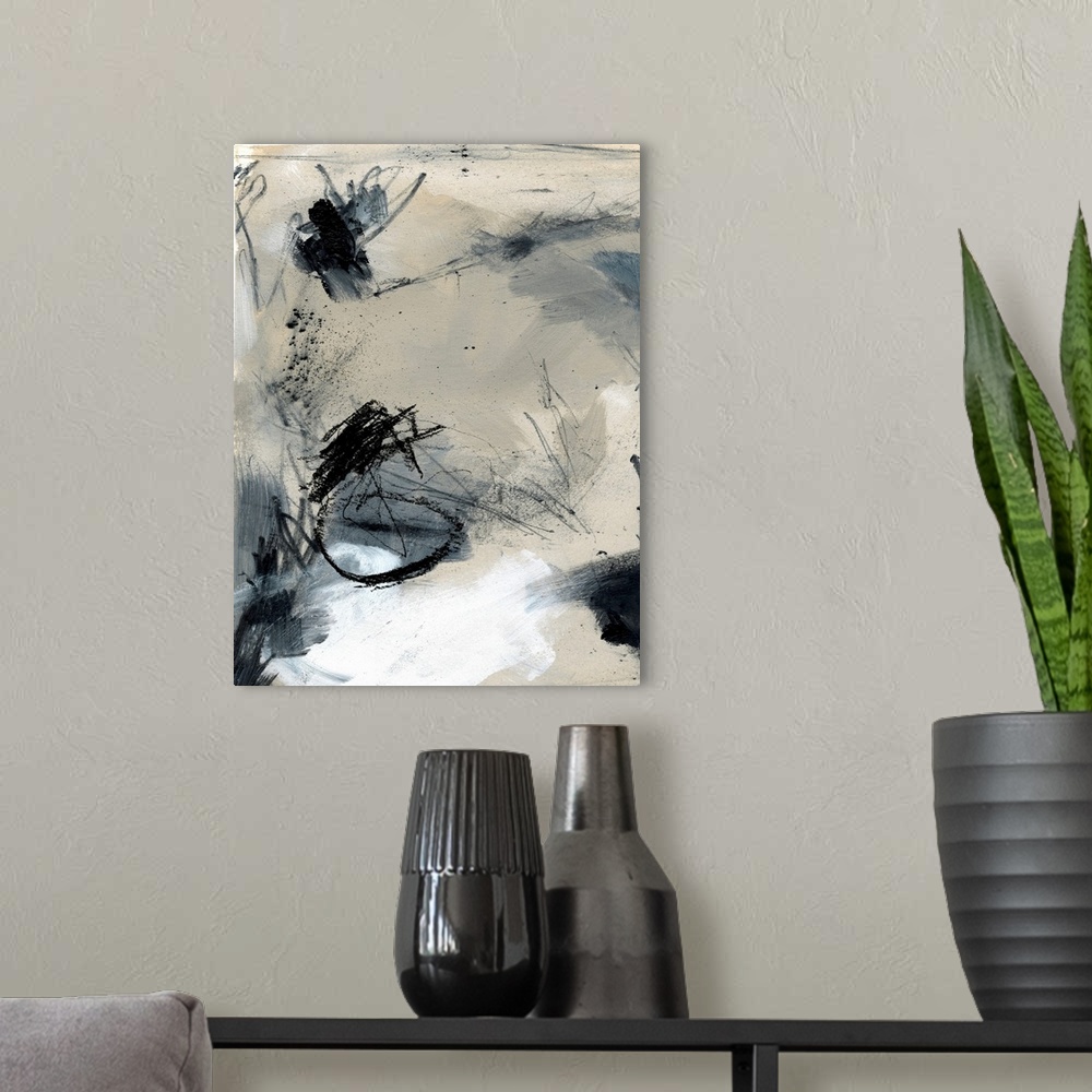 A modern room featuring Scribble Abstract II