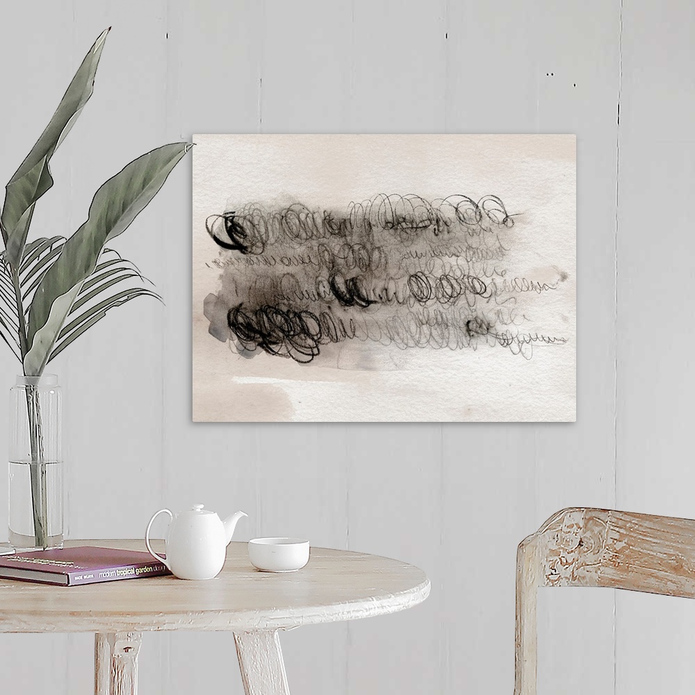 A farmhouse room featuring Scribble Abstracts I