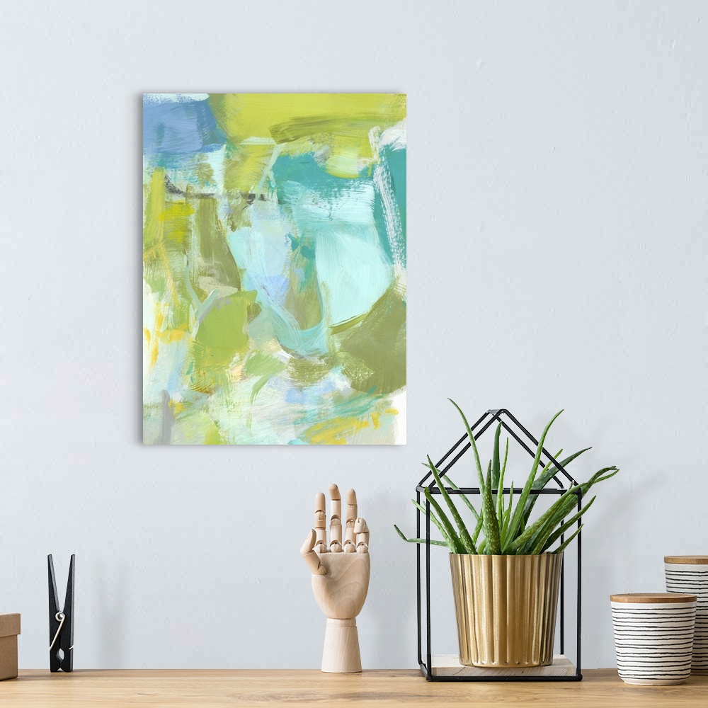 A bohemian room featuring Sea Glass Abstraction II