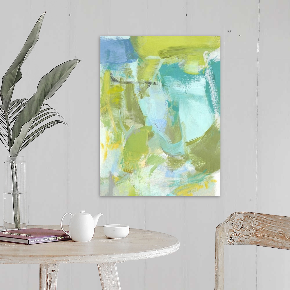 A farmhouse room featuring Sea Glass Abstraction II