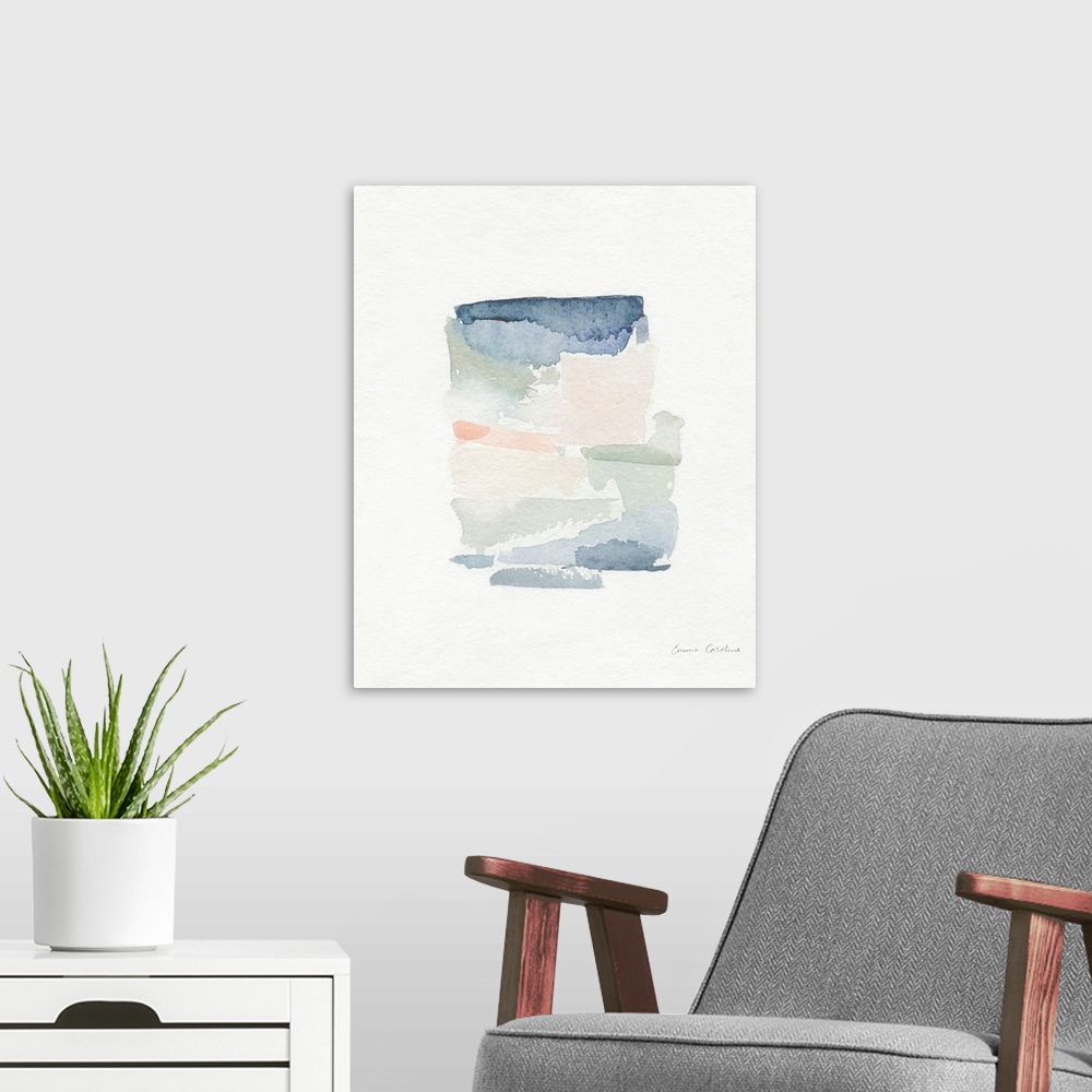 A modern room featuring Sea Glass Color Studies III