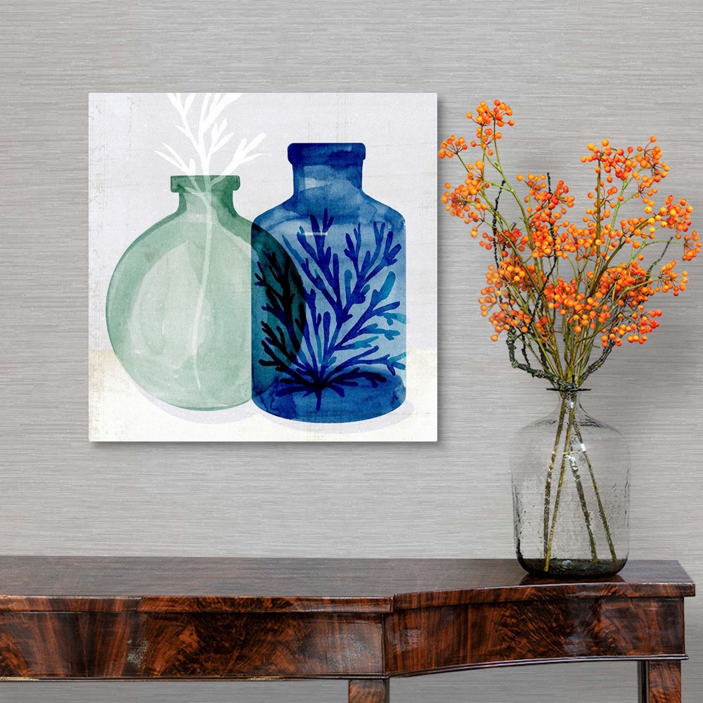 A traditional room featuring Sea Glass Vase II