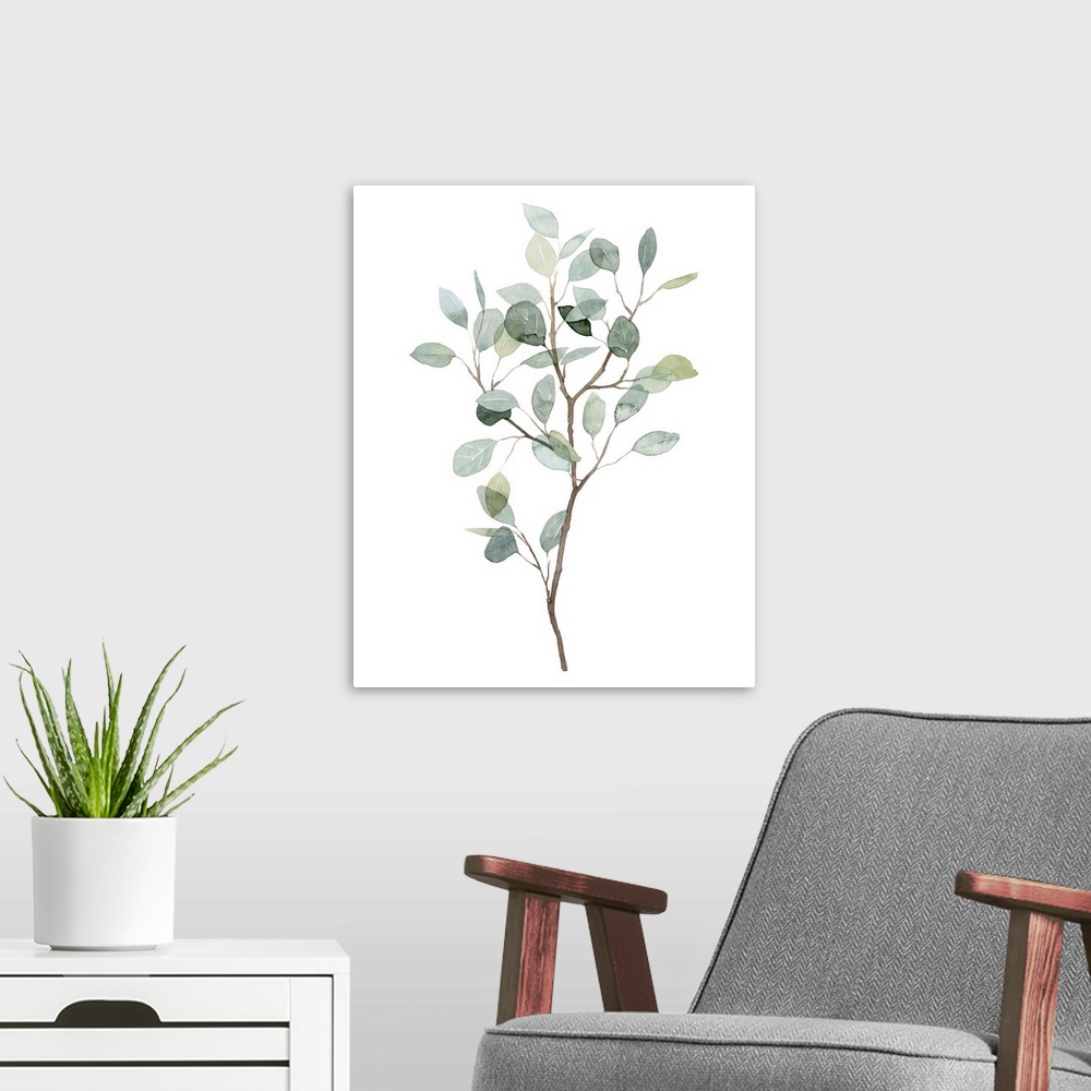 A modern room featuring Seaglass Eucalyptus I