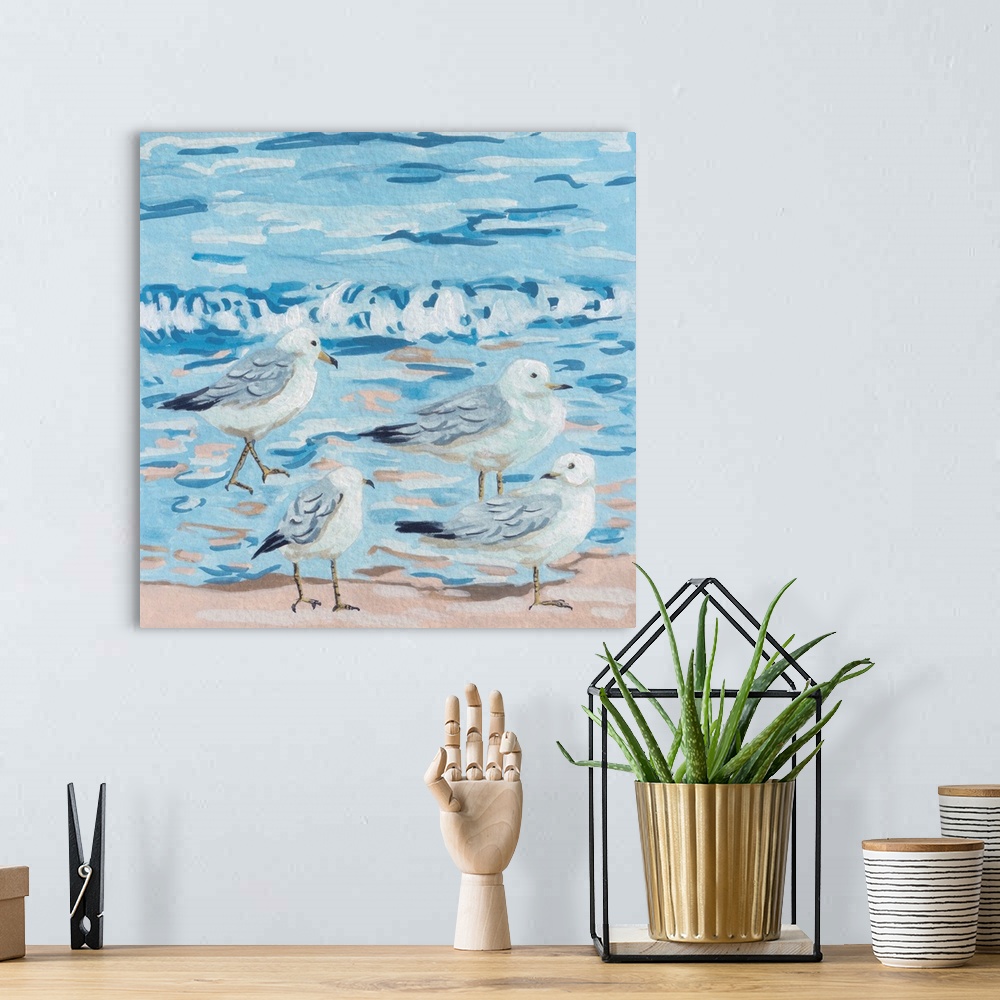 A bohemian room featuring Seagull Birds I