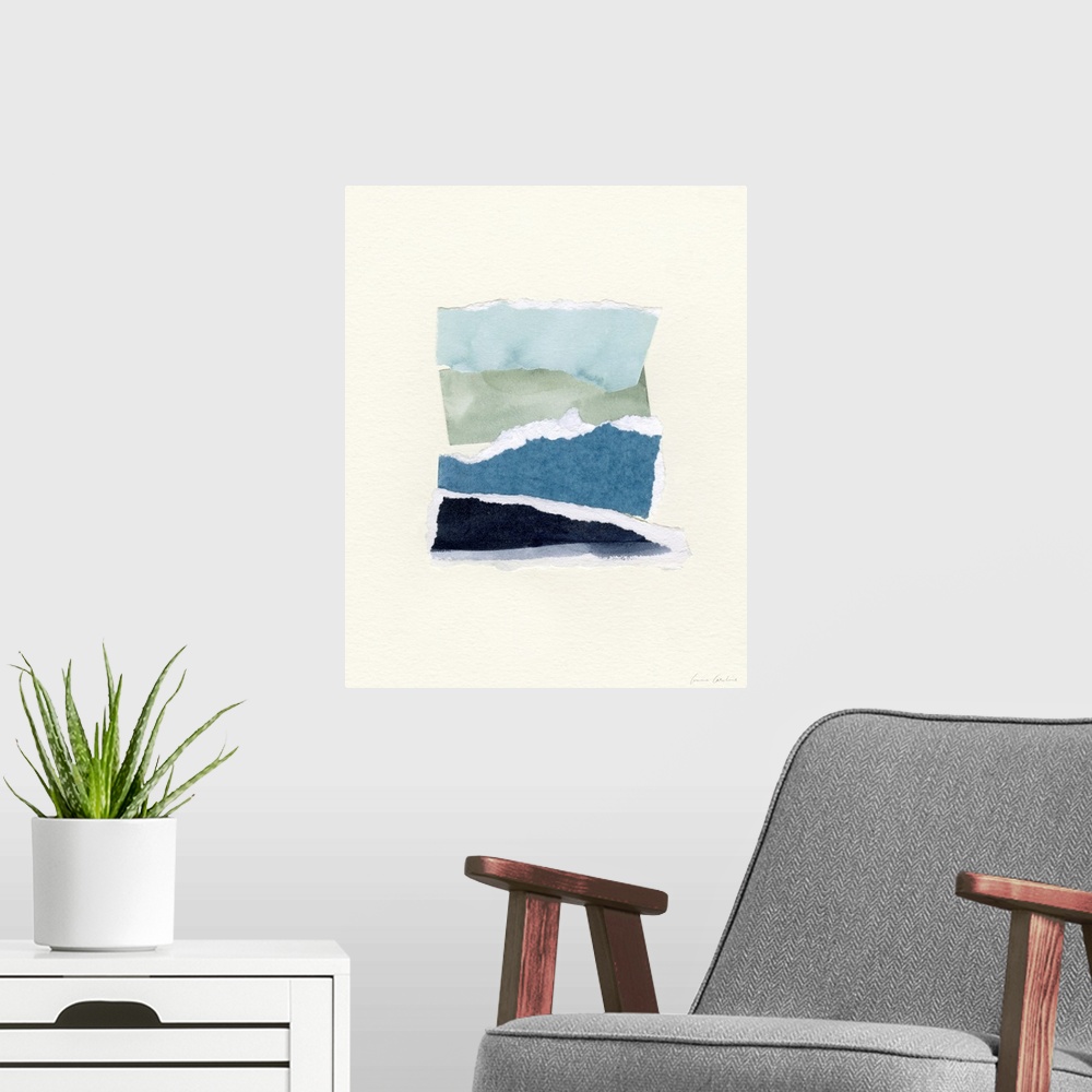 A modern room featuring Seaside Color Study I