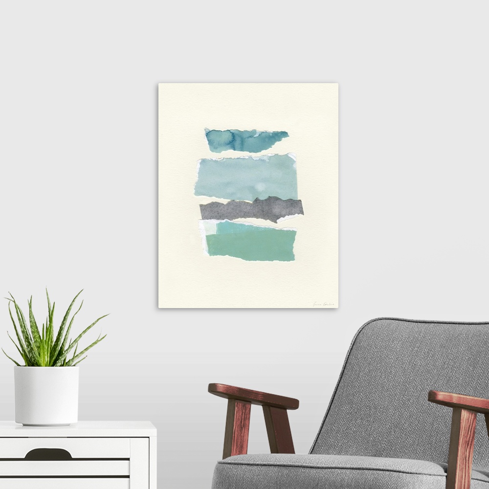 A modern room featuring Seaside Color Study II