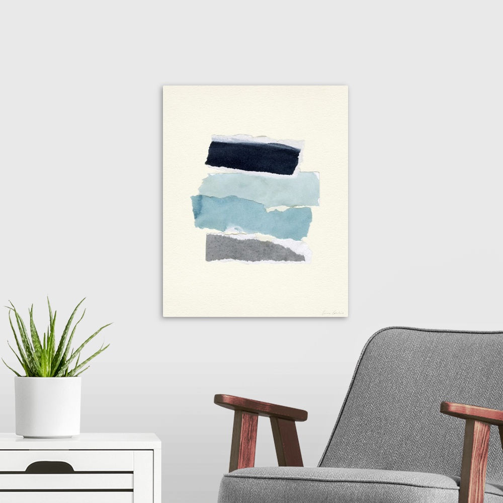 A modern room featuring Seaside Color Study III