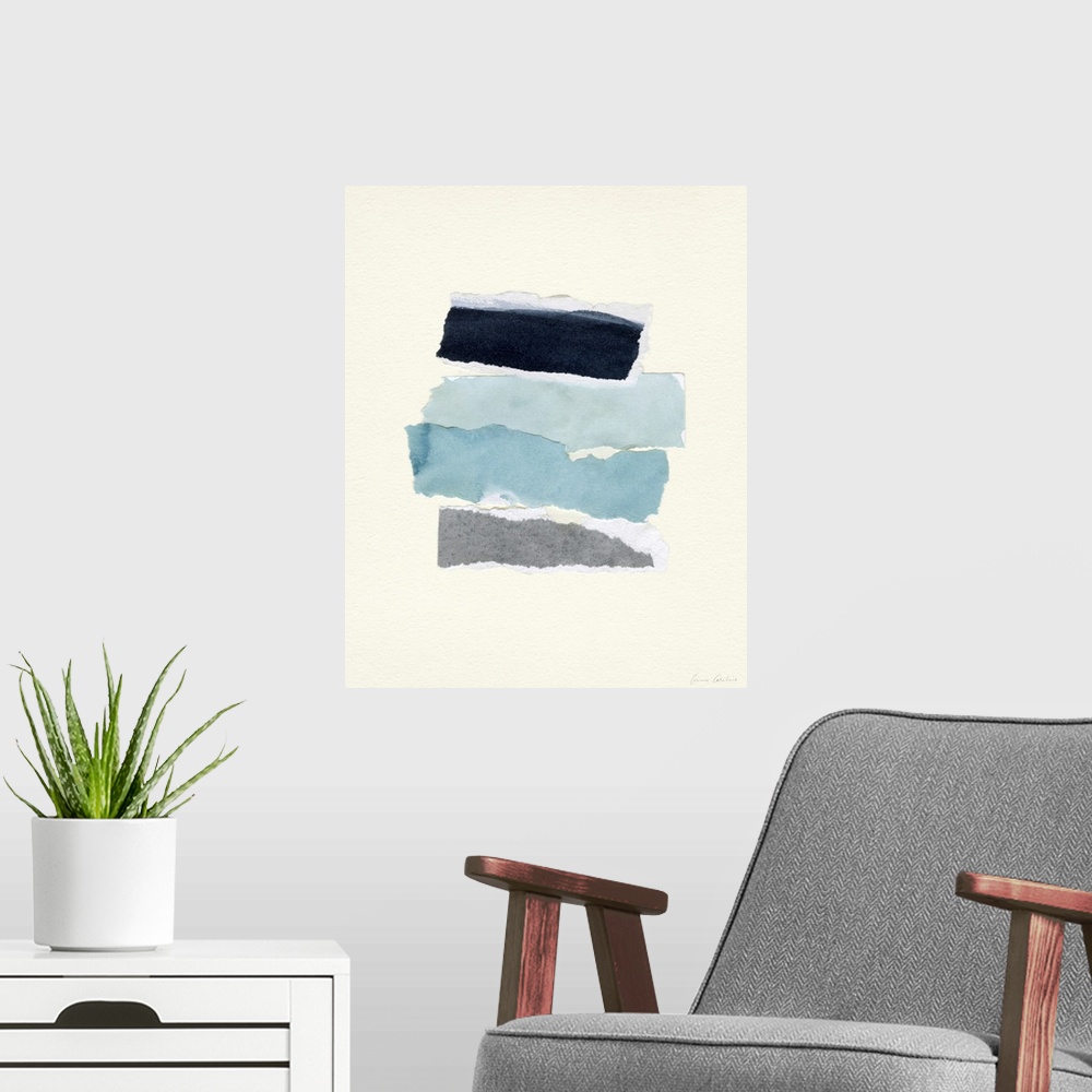 A modern room featuring Seaside Color Study III