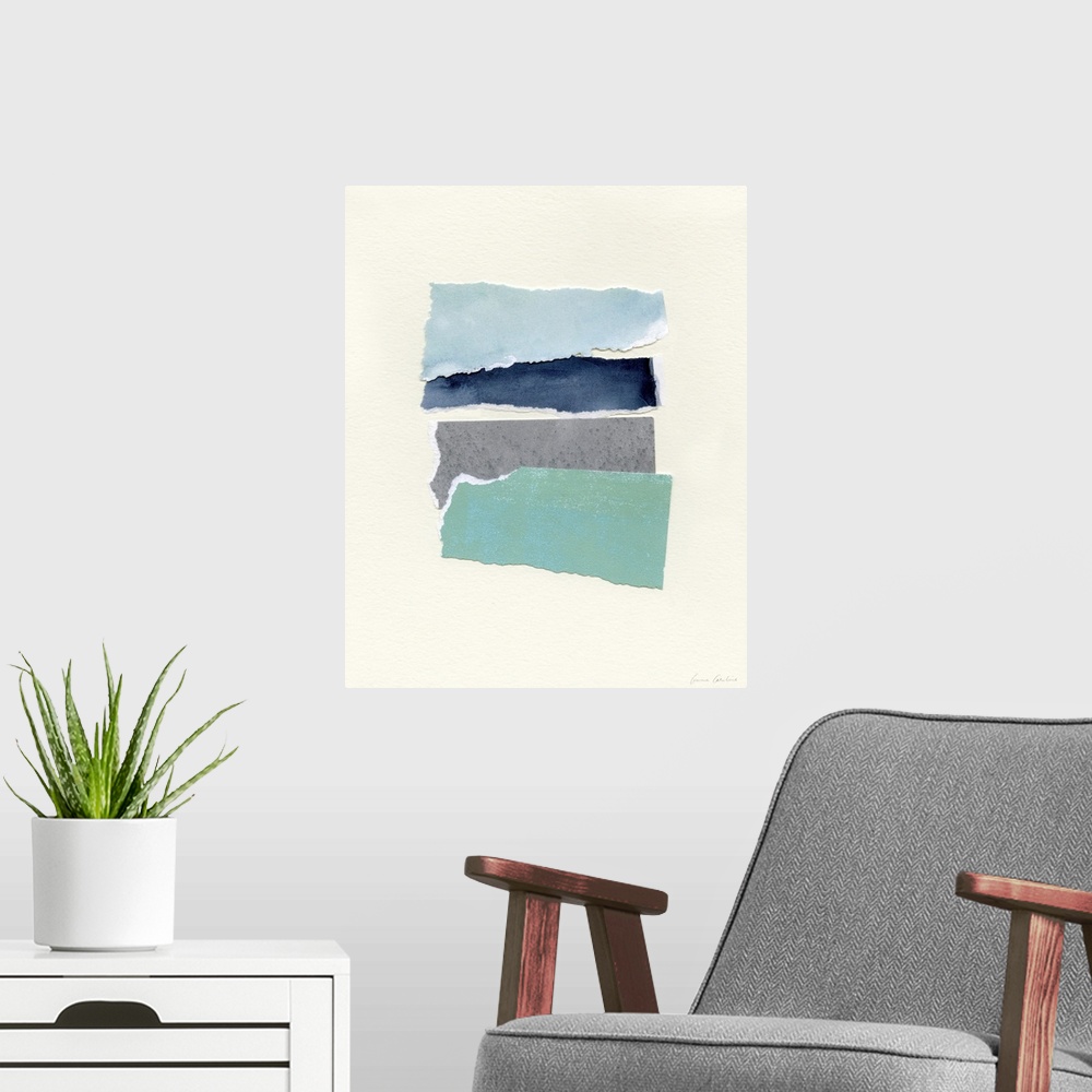 A modern room featuring Seaside Color Study IV