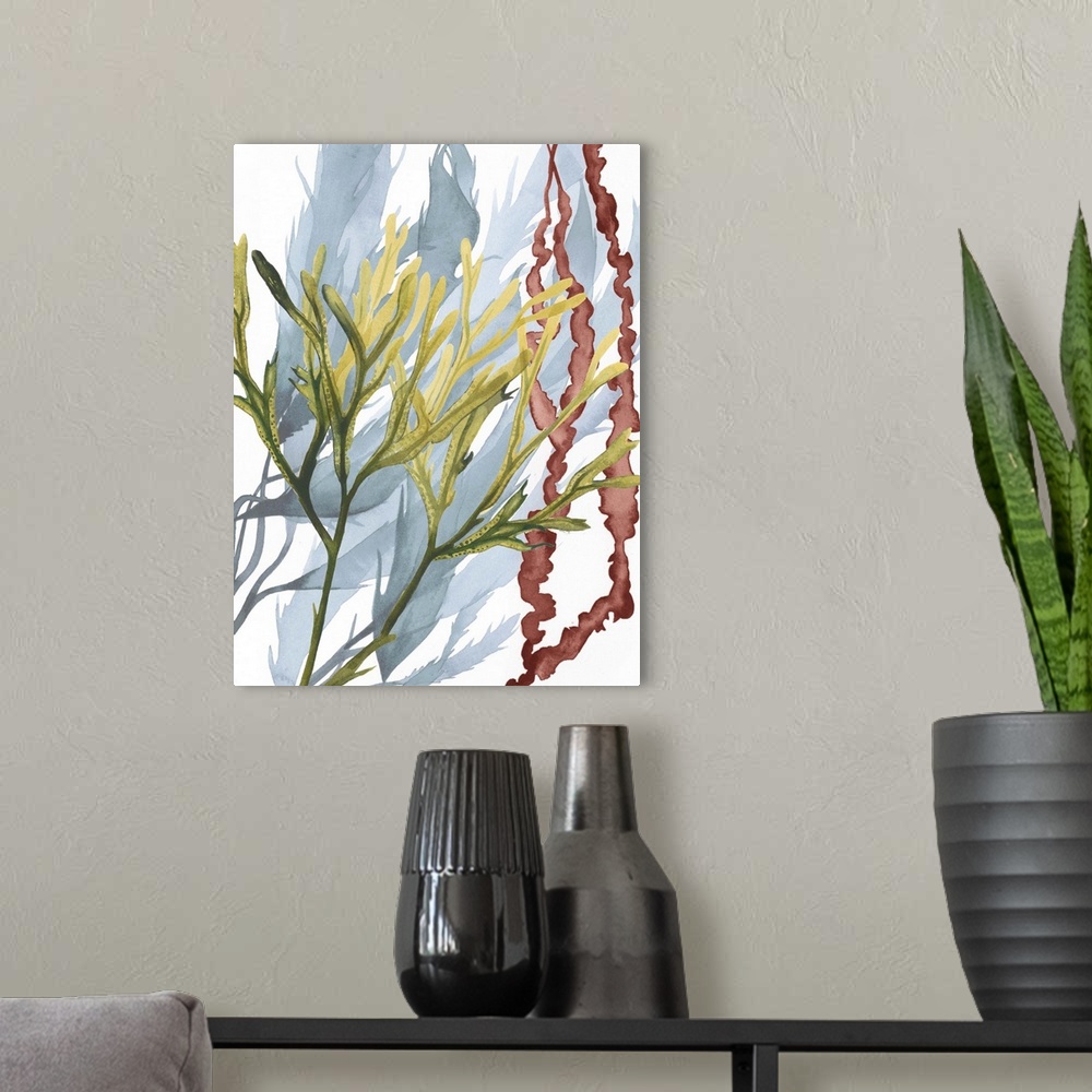 A modern room featuring Seaweed Flow II