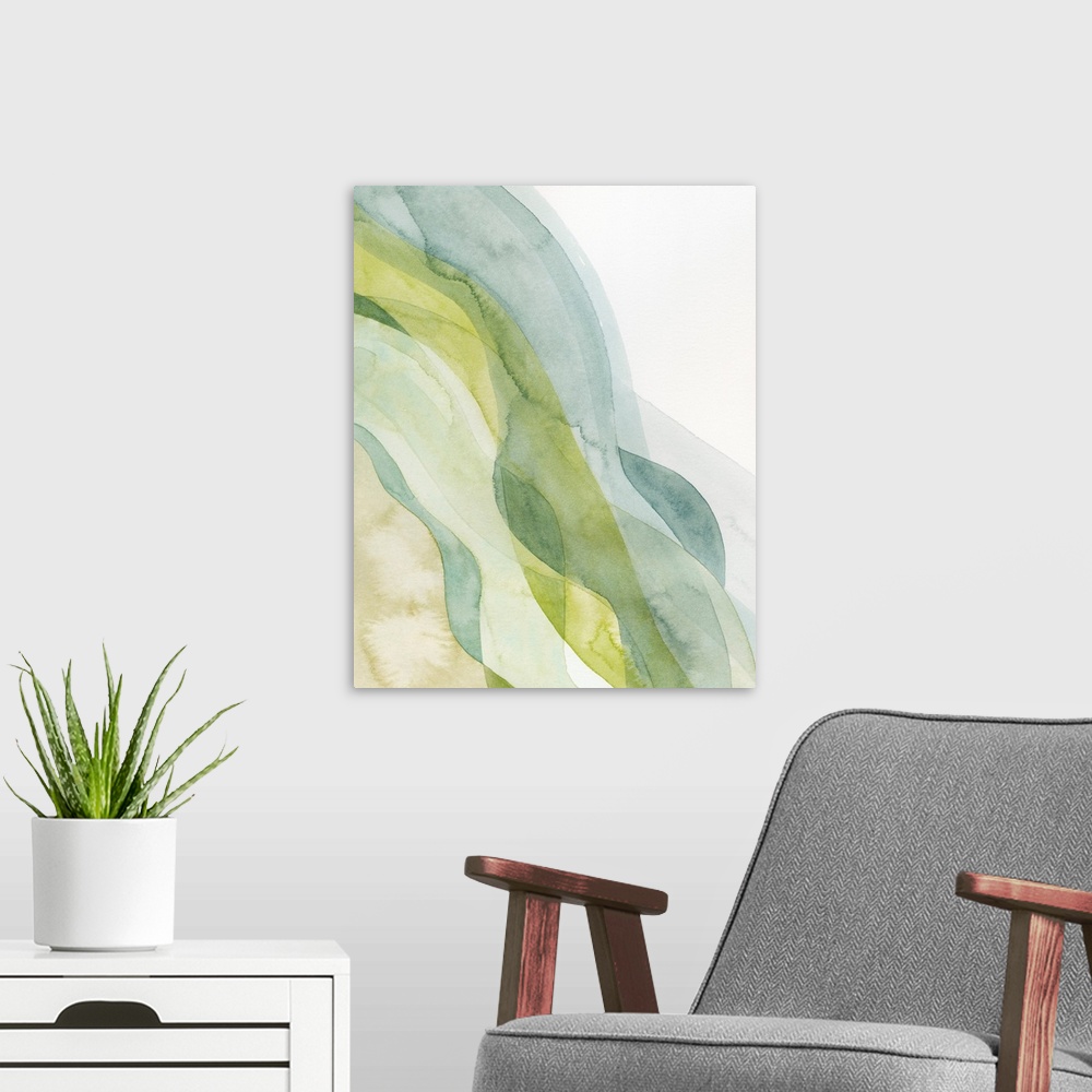 A modern room featuring Seaweed Swill I