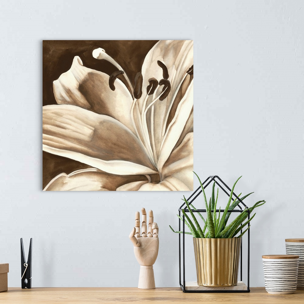 A bohemian room featuring Sepia Lily I