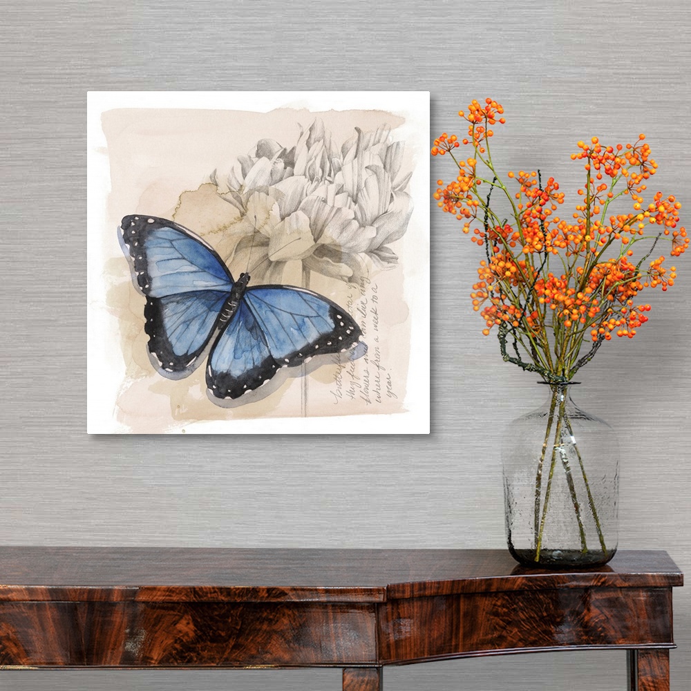 A traditional room featuring Shadow Box Butterfly II