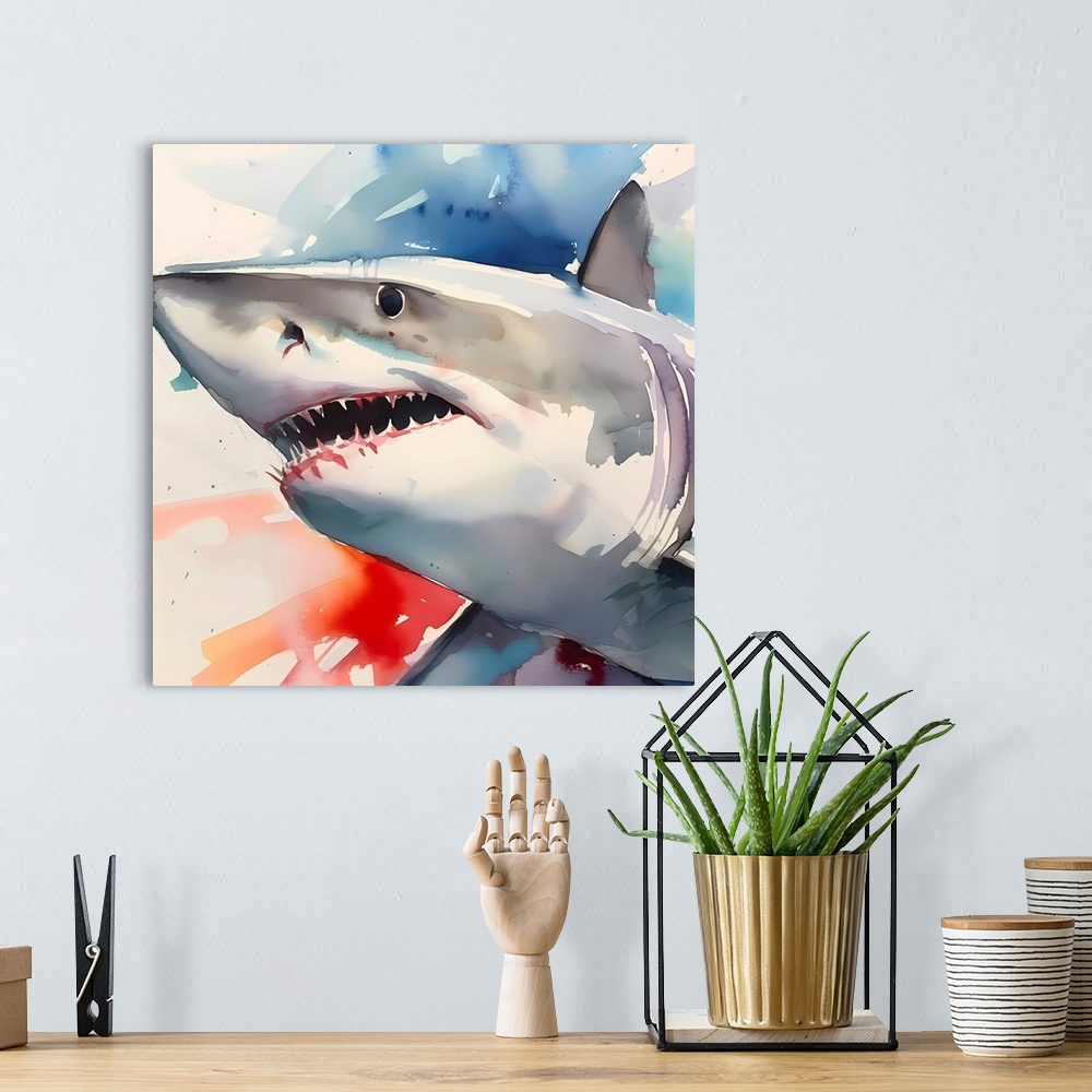A bohemian room featuring Shark