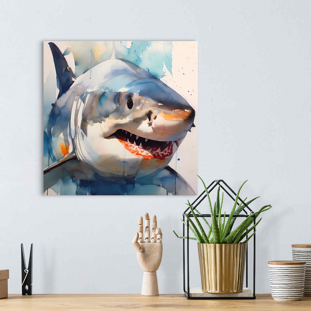 A bohemian room featuring Shark