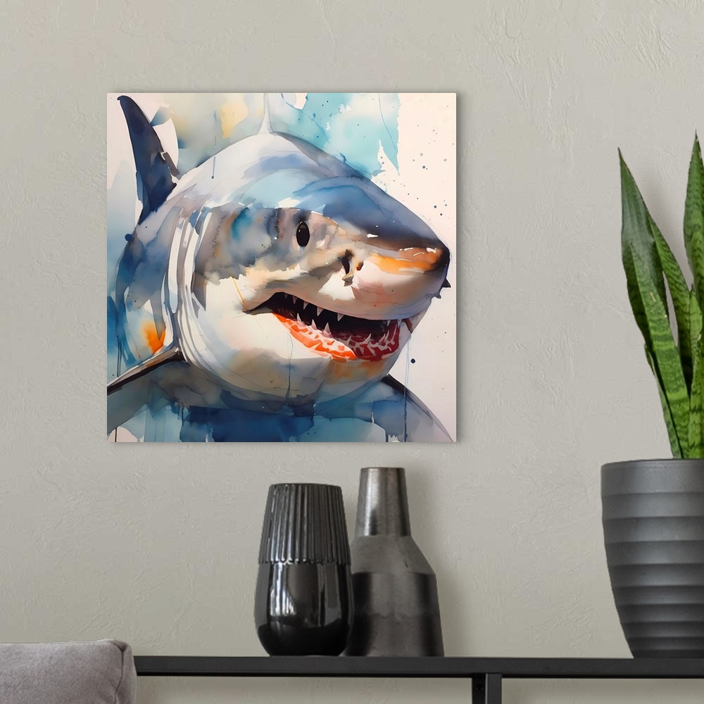 A modern room featuring Shark