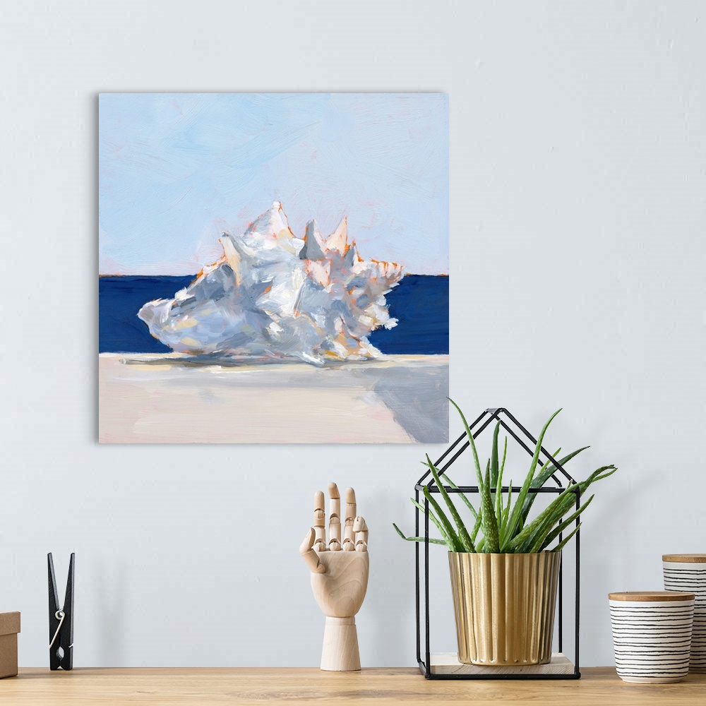 A bohemian room featuring Shell By The Shore I
