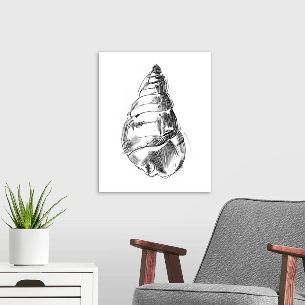 A modern room featuring Shell Sketch V