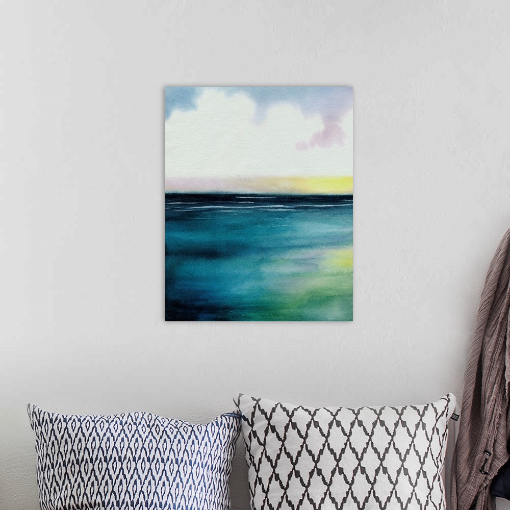A bohemian room featuring Sherbet Sunset Diptych I