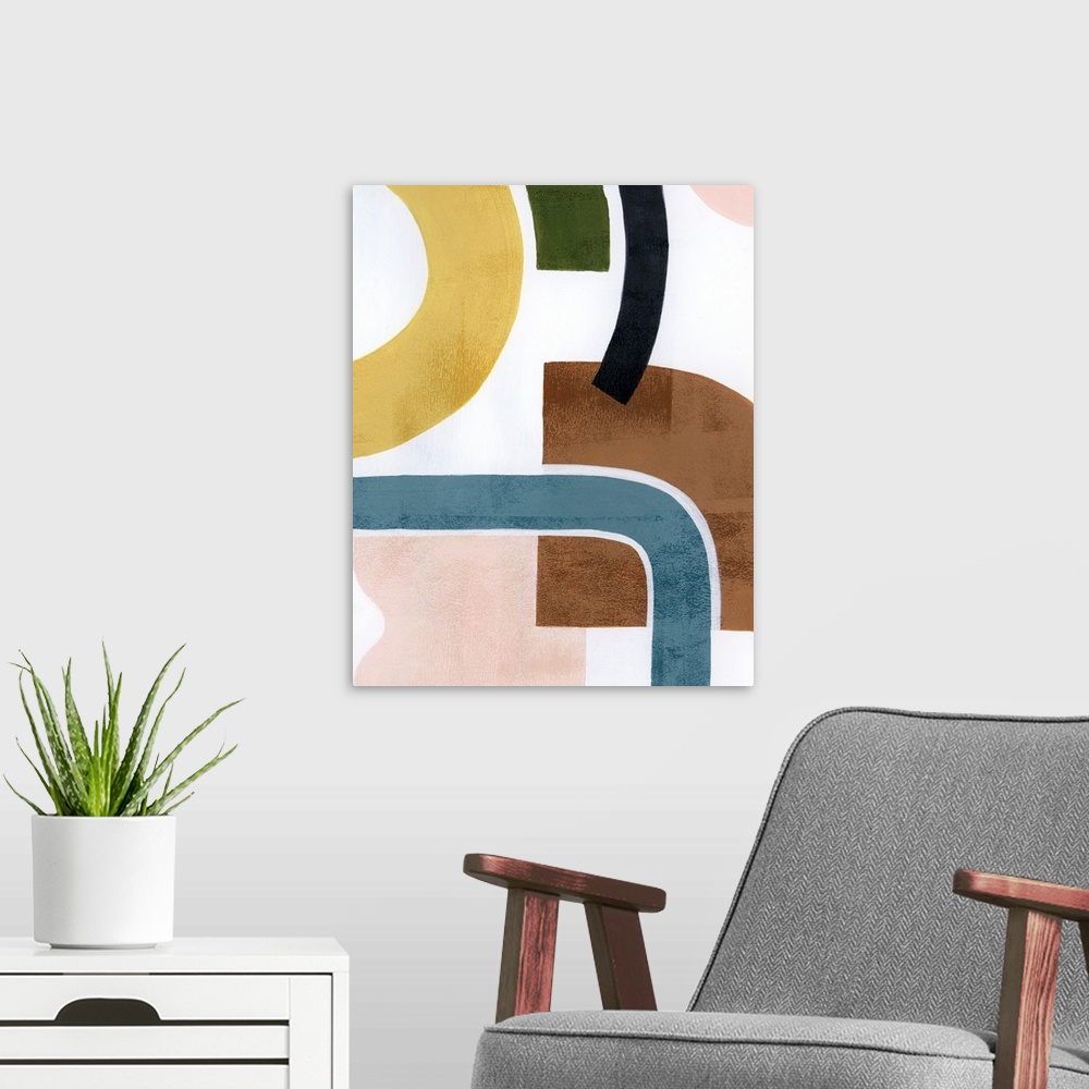 A modern room featuring Shifting Shapes II
