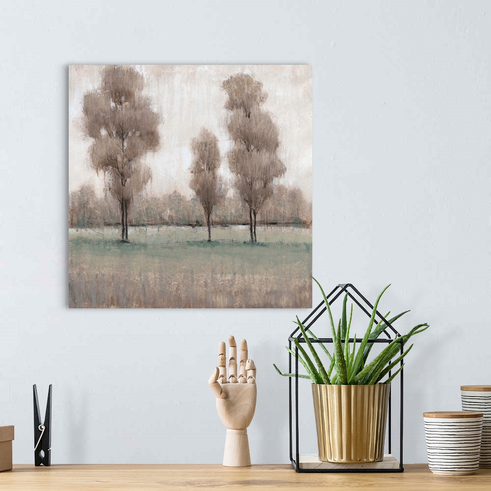 A bohemian room featuring Shimmering Trees I