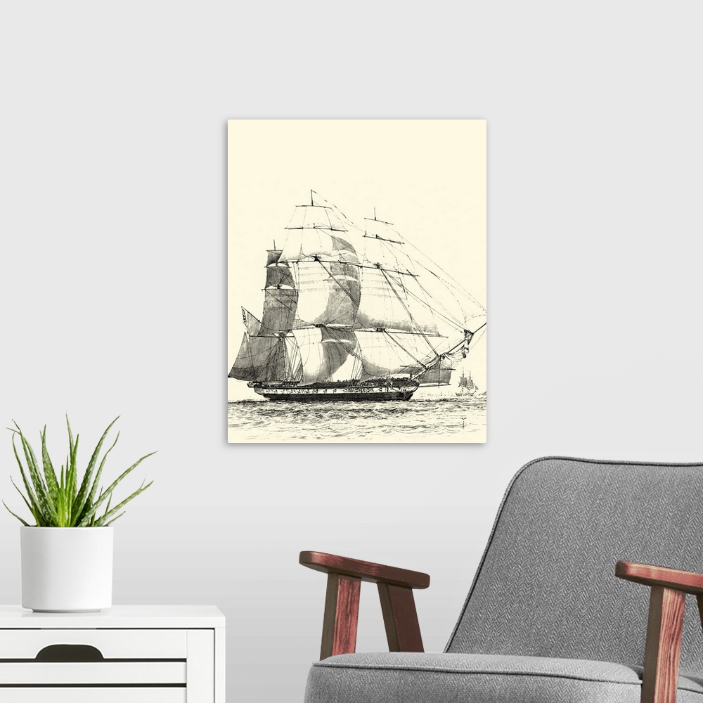A modern room featuring Ships and Sails III