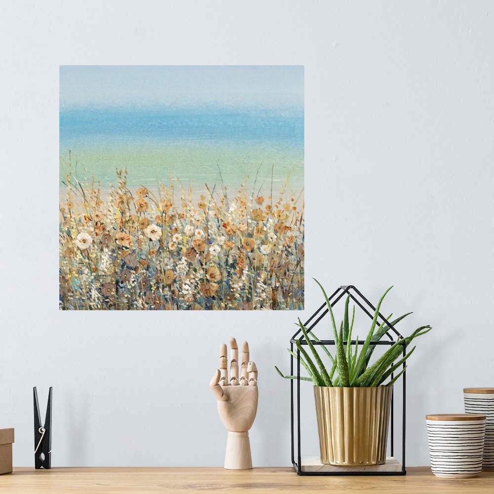 A bohemian room featuring Shoreline Flowers II